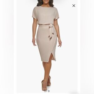 Kensie Shimmer Crepe Knit Dress Size 6